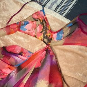 Fashion Nova Multicolor Backless Dress